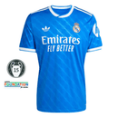 Camiseta hombre Real Madrid tercera equipación temporada 2025 2026 con parches oficiales Champions League 15 y Foundation escudo bordado calidad 1.1 oficial, Real Madrid 2025, Camiseta Real Madrid Champions, Parche 15 Champions, Real Madrid Tercera Equipación, Camiseta barata Real Madrid, Calidad 1.1 Real Madrid, Champions League Kit, Tienda Hincha Futbolero, Real Madrid Third 25/26.