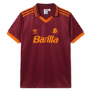 Camiseta AS Roma Primera Equipación 1992/94 Hombre Retro -AS Roma, Roma, Giallorossi, Stadio Olimpico, Serie A, Calcio, Adidas, Giannini, Giuseppe Giannini, Abel Balbo, Totti, Francesco Totti, 1992, 1993, 1994, Retro, Vintage, Camiseta Clásica, Primera Equipación, Home Kit, Roja, Red, Granate, Burgundy, Hombre, Men, Camiseta de Hombre, Tienda Hincha Futbolero, Fútbol Italiano