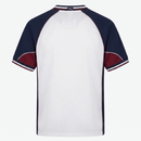 Camiseta West Ham Segunda Equipación 1999/01 Hombre Retro Oficial Fila Blanca - West Ham, West Ham United, Hammers, Boleyn Ground, Upton Park, Premier League, English Football, Fila, Di Canio, Paolo Di Canio, Frank Lampard, Rio Ferdinand, 1999, 2000, 2001, Retro, Vintage, Camiseta Clásica, Segunda Equipación, Away Kit, Blanca, White, Azul, Blue, Dr. Martens, Hombre, Men, Camiseta de Hombre, Tienda Hincha Futbolero, Fútbol Inglés