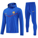 Chándal hombre FC Barcelona 2025 2026 conjunto completo chaqueta cortaviento azul y pantalón largo de entrenamiento oficial fútbol culé 25/26 cortavientos ligero.
