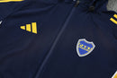 Chándal hombre Boca Juniors temporada 2025 2026 oficial azul marino chaqueta cortaviento y pantalón fútbol técnica transpirable Xeneize Bombonera.
