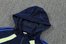 Chándal hombre Boca Juniors temporada 2025 2026 oficial azul marino chaqueta cortaviento y pantalón fútbol técnica transpirable Xeneize Bombonera.