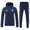 Chándal hombre Boca Juniors temporada 2025 2026 oficial azul marino chaqueta cortaviento y pantalón fútbol técnica transpirable Xeneize Bombonera.