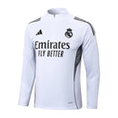 Chándal Real Madrid 25/26 Chaqueta Blanca y Pantalón Negro - TIENDA HINCHA FUTBOLERO