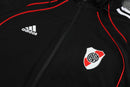Chándal hombre River Plate temporada 2025 2026 oficial negro chaqueta cortaviento y pantalón fútbol técnica transpirable millonario.