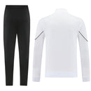 Chándal hombre AC Milan temporada 2025 2026 conjunto sudadera blanca y pantalón largo negro calidad 1.1 premium oficial.