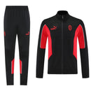 Chándal hombre AC Milan temporada 2025 2026 conjunto negro y rojo sudadera y pantalón largo calidad 1.1 premium oficial.