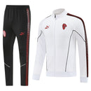 Chándal hombre AC Milan temporada 2025 2026 conjunto sudadera blanca y pantalón largo negro calidad 1.1 premium oficial.