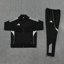 Chándal hombre Adidas negro oficial conjunto chaqueta y pantalón largo técnica transpirable tres bandas clásico entrenamiento sport pro.