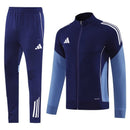 Chándal hombre Adidas azul marino oficial conjunto chaqueta y pantalón largo técnica transpirable navy tres bandas clásico entrenamiento sport pro.