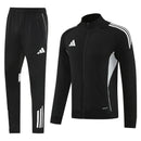 Chándal hombre Adidas negro oficial conjunto chaqueta y pantalón largo técnica transpirable tres bandas clásico entrenamiento sport pro.