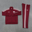 Chándal completo hombre Adidas bordó sudadera con cremallera y pantalón largo deportivo tres rayas calidad 1.1 premium.