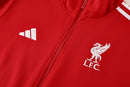 Chándal hombre Liverpool FC temporada 2025 2026 conjunto sudadera roja y pantalón largo negro calidad 1.1 premium oficial.