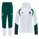 Chándal hombre selección Italia temporada 2025 2026 conjunto chaqueta blanca y pantalón verde calidad 1.1 premium oficial.
