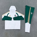 Chándal hombre selección Italia temporada 2025 2026 conjunto chaqueta blanca y pantalón verde calidad 1.1 premium oficial.