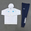 Napoli 2025, Chándal Napoli blanco, Conjunto Napoli con capucha, Ropa Napoli barata, Entrenamiento Napoli 25/26, Calidad 1.1 Napoli, Serie A Gear, Tienda Hincha Futbolero, Napoli Hoodie