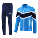 Chándal hombre SSC Napoli temporada 2025 2026 conjunto azul sudadera y pantalón largo azul marino calidad 1.1 premium.