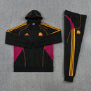Chándal hombre AS Roma temporada 2025 2026 conjunto chaqueta y pantalón largo negro calidad 1.1 premium oficial.