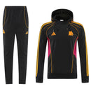Chándal hombre AS Roma temporada 2025 2026 conjunto chaqueta y pantalón largo negro calidad 1.1 premium oficial.