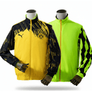 Chaqueta reversible hombre Borussia Dortmund temporada 2025 2026 colores verde neon y amarillo calidad 1.1 premium escudo bordado.