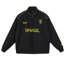 Chaqueta Brasil 26/27 Hombre - Brasil, Seleccion de Brasil, Brasil CBF, Selecao Brasileira, Jogo Bonito, Pentacampeon, World Cup 2026, Chaqueta Brasil, Cazadora Deportivo, Cortavientos, Track Jacket, Sin Capucha, Edicion Especial, Special Edition, Negra, Black, Hombre, Men, Chaqueta de Hombre, 2026, 2027, Tienda Hincha Futbolero