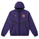 Chaqueta Cortavientos Barcelona 26/27 Hombre - FC Barcelona, Barca, Blaugrana, Camp Nou, LaLiga, Champions League, Cortavientos Barcelona, Windbreaker, Impermeable, Cazadora Con Capucha, Purpura, Morado, Purple, Purple Jacket, Hombre, Men, Chaqueta de Hombre, 2026, 2027, Tienda Hincha Futbolero