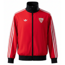 Chaqueta hombre entrenamiento Sevilla FC temporada 2025 2026 oficial roja sin capucha fútbol técnica transpirable Nervión casta y coraje.