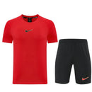 Conjunto hombre Nike entrenamiento camiseta roja y pantalón corto negro calidad 1.1 oficial, Nike 2026, Conjunto Nike rojo, Camiseta roja Nike, Pantalón negro Nike, Ropa deportiva barata, Calidad 1.1 Nike, Moda deportiva 2026, Tienda Hincha Futbolero, Nike Training, Bloke Core.