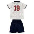 Conjunto Infantil Inglaterra I 1990 Camiseta y Pantalón Retro - TIENDA HINCHA FUTBOLERO