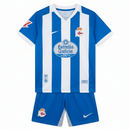 Conjunto Infantil La Coruña I 26/27 Camiseta y Pantalón - RC Deportivo, Deportivo La Coruña, Depor, Riazor, A Coruña, Galicia, Blanquiazules, Infantil, Niños, Kids, Conjunto, Primera Equipación, Home Kit, Azul y Blanco, Blue and White, Camiseta y Pantalón, Deportivo 26/27, Tienda Hincha Futbolero, Fútbol Español, oficial