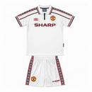 Conjunto Infantil Manchester United II 1998/99 Camiseta y Pantalón Retro - TIENDA HINCHA FUTBOLERO