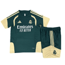 Conjunto Infantil Real Madrid Entrenamiento 26/27 Camiseta y Pantalón Verde - TIENDA HINCHA FUTBOLERO