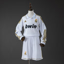 Conjunto Infantil Real Madrid I 2011/12 Camiseta Manga Larga y Pantalón Retro - TIENDA HINCHA FUTBOLERO