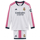 Conjunto Infantil Real Madrid I 26/27 Manga Larga y Pantalón Blanco Oficial - TIENDA HINCHA FUTBOLERO