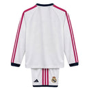 Conjunto Infantil Real Madrid I 26/27 Manga Larga y Pantalón Blanco Oficial - TIENDA HINCHA FUTBOLERO