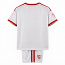 Conjunto Infantil Sevilla I 26/27 Camiseta y Pantalón - Sevilla FC, Sevilla, Ramón Sánchez-Pizjuán, Nervión, Infantil, Niños, Kids, Conjunto, Primera Equipación, Home Kit, Blanca, White, Camiseta y Pantalón, Sevilla 26/27, Tienda Hincha Futbolero, Fútbol Español, La Liga