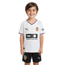 Conjunto Infantil Valencia I 26/27 Camiseta y Pantalón - Valencia CF, Valencia, Mestalla, Blanquinegros, Valencianistas, Primera Equipación, Home Kit, Local, Infantil, Kids, Niños, Conjunto Infantil, Camiseta y Pantalón, Kit, Valencia 26/27, Tienda Hincha Futbolero, Fútbol Español, kit ninos oficial