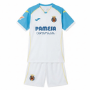 Conjunto Infantil Villarreal II 26/27 Camiseta y Pantalón - Villarreal, Villarreal CF, Groguets, Estadio de la Ceramica, Castellon, La Liga, Spanish Football, Segunda Equipacion, Away Kit, Conjunto Infantil, Kids Kit, Youth, Ninos, Camiseta y Pantalon, Blanco, White, Amarillo, Yellow, Azul, Blue, 2026, 2027, Tienda Hincha Futbolero, Futbol Espanol