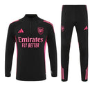 Conjunto entrenamiento hombre Arsenal FC temporada 2025 2026 oficial negro y rosa sudadera y pantalón técnica transpirable pro premier league gunners.