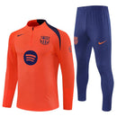 Conjunto largo hombre FC Barcelona entrenamiento 2025 2026 sudadera naranja manga larga y pantalón largo azul oficial fútbol culé 25/26 técnico pro.