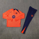 Conjunto largo hombre FC Barcelona entrenamiento 2025 2026 sudadera naranja manga larga y pantalón largo azul oficial fútbol culé 25/26 técnico pro.
