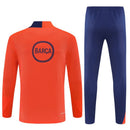 Conjunto largo hombre FC Barcelona entrenamiento 2025 2026 sudadera naranja manga larga y pantalón largo azul oficial fútbol culé 25/26 técnico pro.