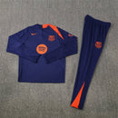Conjunto largo hombre FC Barcelona entrenamiento 2025 2026 sudadera azul marino manga larga y pantalón largo oficial fútbol culé 25/26 ropa de invierno pro.
