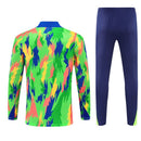 Conjunto entrenamiento hombre Brasil temporada 2025 2026 oficial verde sudadera y pantalón azul técnica transpirable pro mundial 2026 cbf kit.