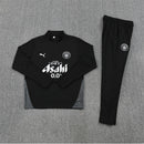 Conjunto entrenamiento hombre Manchester City temporada 2025 2026 oficial negro sudadera y pantalón técnica transpirable pro premier league.