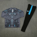 Conjunto entrenamiento hombre SSC Napoli temporada 2025 2026 oficial gris sudadera y pantalón negro técnica transpirable pro serie a kit partenopeo.