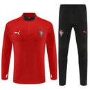 Conjunto entrenamiento hombre Portugal temporada 2025 2026 oficial rojo sudadera y pantalón negro técnica transpirable pro mundial kit fpf.