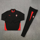 Conjunto entrenamiento hombre Portugal temporada 2025 2026 oficial negro sudadera y pantalón técnica transpirable pro mundial 2026 kit fpf.