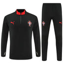 Conjunto entrenamiento hombre Portugal temporada 2025 2026 oficial negro sudadera y pantalón técnica transpirable pro mundial 2026 kit fpf.