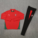 Conjunto entrenamiento hombre Portugal temporada 2025 2026 oficial rojo sudadera y pantalón negro técnica transpirable pro mundial kit fpf.